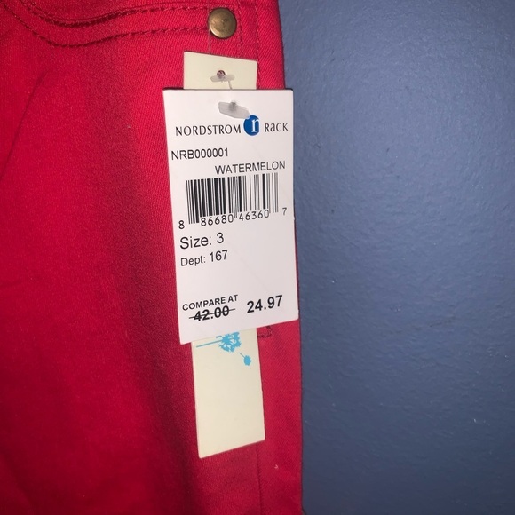 Love Fire, bright red skinny pants. Size 3 - Picture 5 of 7